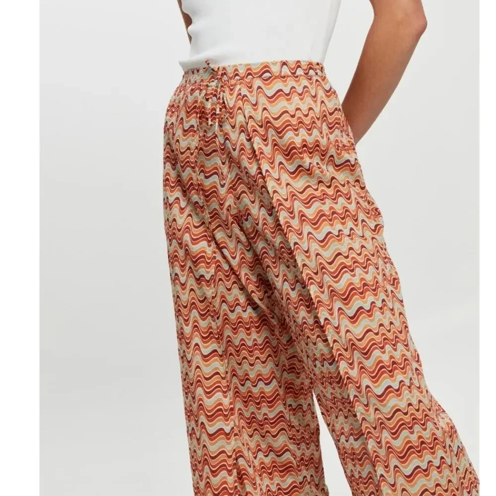 NWT Faithfull The Brand Montero Cotton Split-Leg Boho Pants Vadella Medium - Picture 3 of 13